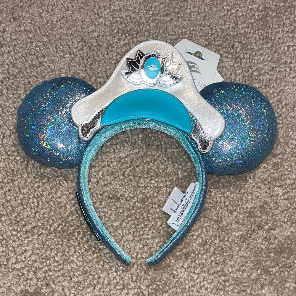 Disney Cruise Line 25th Silver  Anniversary Blue and Silver Mouse Ears